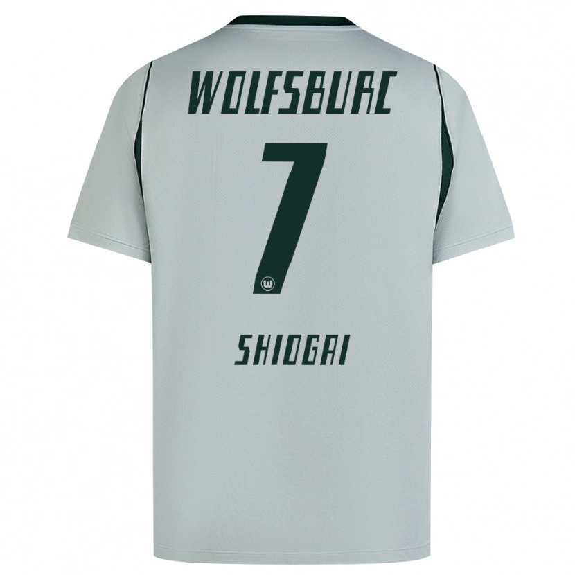 Danxen Enfant Maillot Kento Shiogai #7 Gris Vert Tenues Extérieur 2026/27 T-Shirt