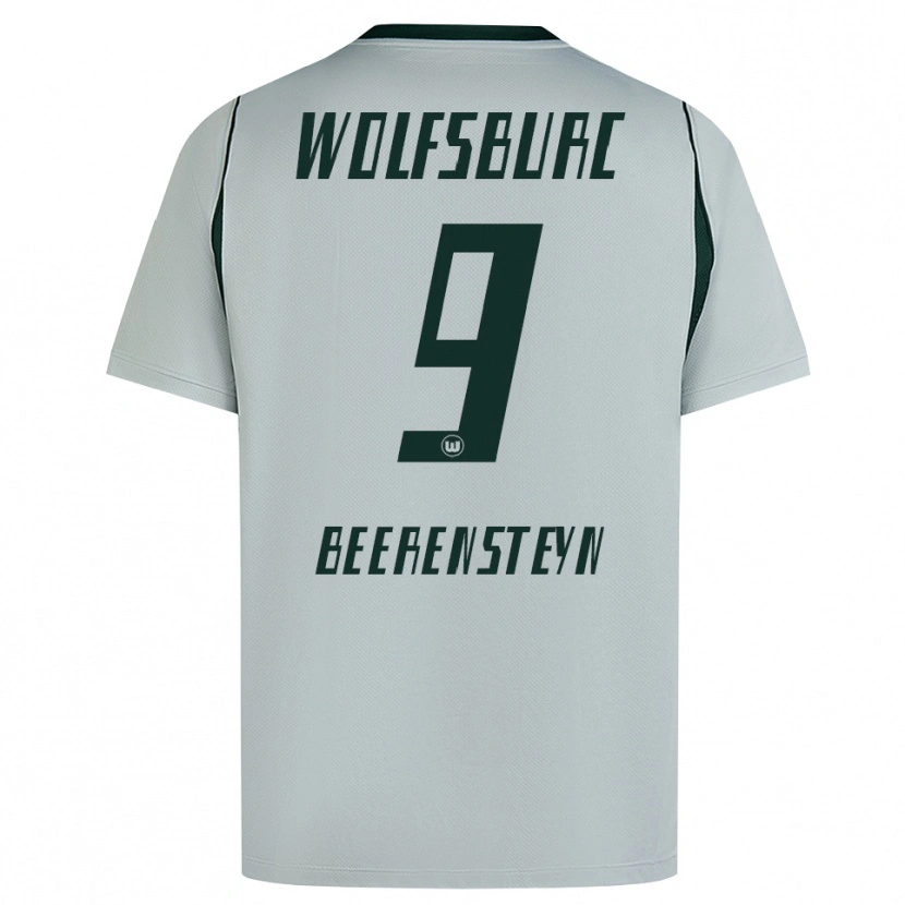 Danxen Enfant Maillot Lineth Beerensteyn #9 Gris Vert Tenues Extérieur 2026/27 T-Shirt