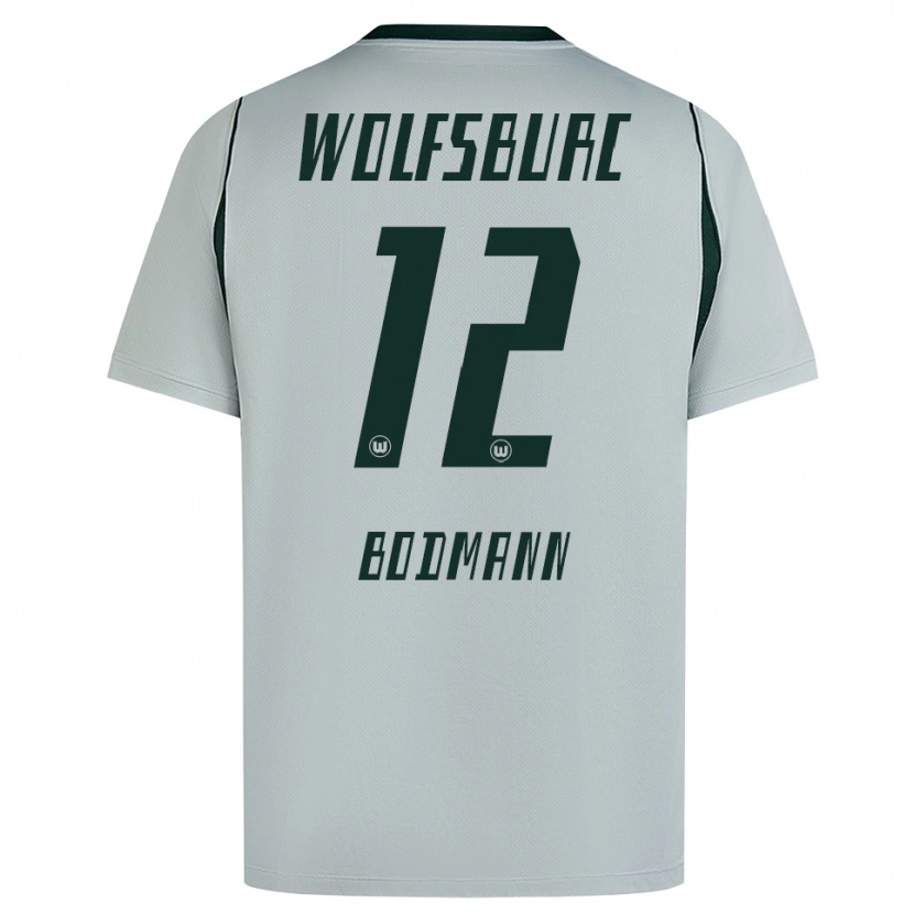 Danxen Enfant Maillot Michel Bodmann #12 Gris Vert Tenues Extérieur 2026/27 T-Shirt