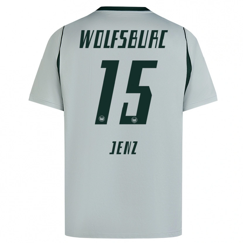 Danxen Enfant Maillot Moritz Jenz #15 Gris Vert Tenues Extérieur 2026/27 T-Shirt