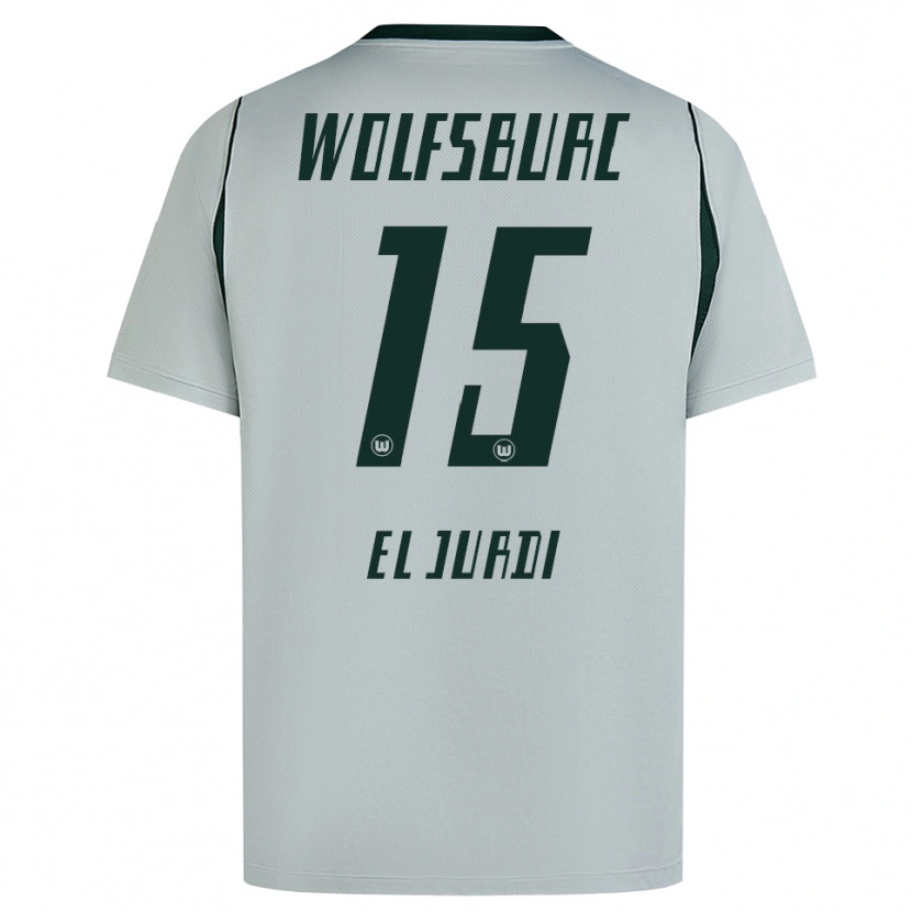 Danxen Enfant Maillot Joud El Jurdi #15 Gris Vert Tenues Extérieur 2026/27 T-Shirt