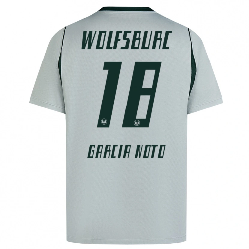 Danxen Enfant Maillot Estéfano García Noto #18 Gris Vert Tenues Extérieur 2026/27 T-Shirt