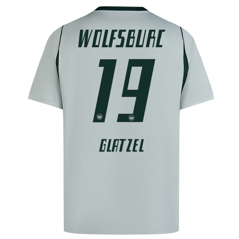 Danxen Enfant Maillot Robert Glatzel #19 Gris Vert Tenues Extérieur 2026/27 T-Shirt
