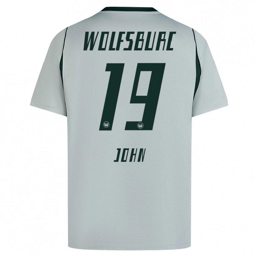 Danxen Enfant Maillot Michael John #19 Gris Vert Tenues Extérieur 2026/27 T-Shirt