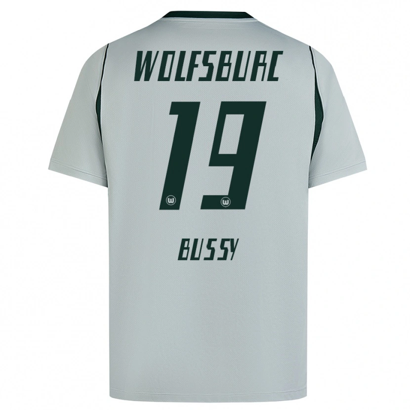 Danxen Enfant Maillot Kessya Bussy #19 Gris Vert Tenues Extérieur 2026/27 T-Shirt