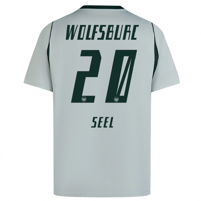Danxen Enfant Maillot William Seel #20 Gris Vert Tenues Extérieur 2026/27 T-Shirt