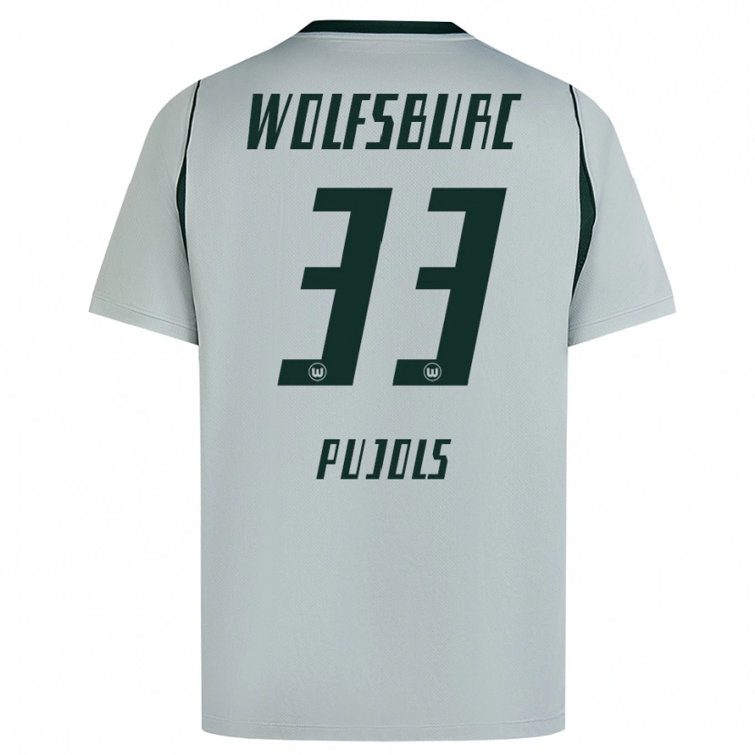 Danxen Enfant Maillot Judit Pujols #33 Gris Vert Tenues Extérieur 2026/27 T-Shirt
