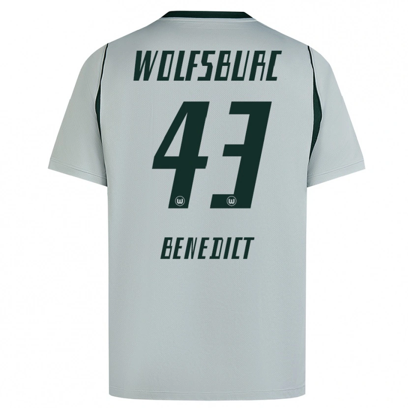 Danxen Enfant Maillot Trevor Benedict #43 Gris Vert Tenues Extérieur 2026/27 T-Shirt