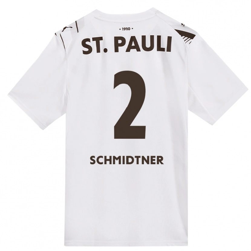 Danxen Enfant Maillot Victor Schmidtner #2 Café Blanc Rouge Tenues Extérieur 2026/27 T-Shirt