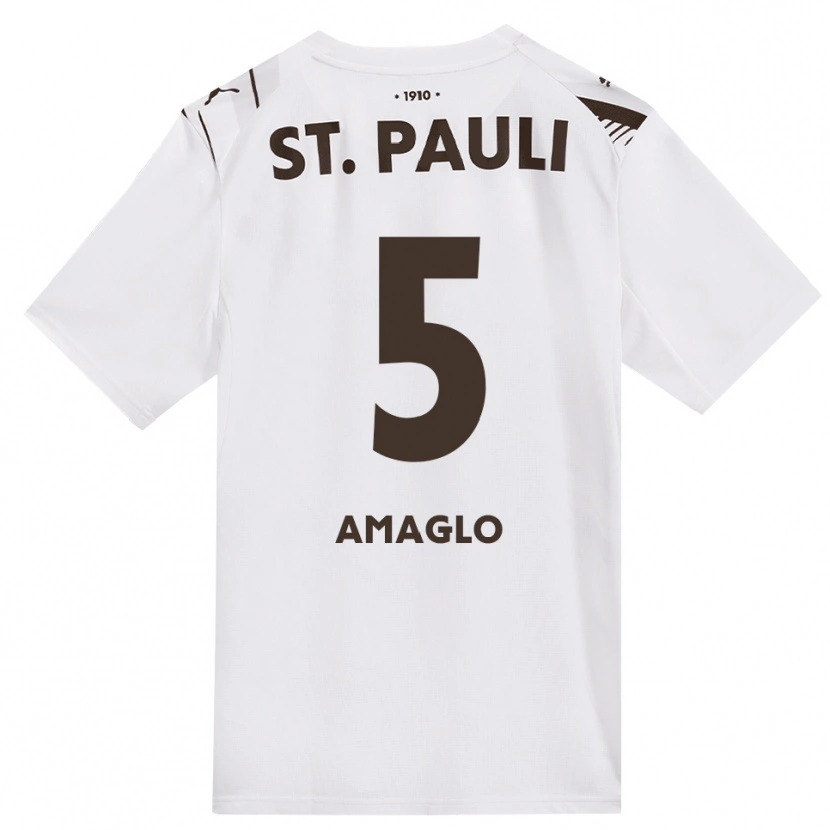 Danxen Enfant Maillot Aron Amaglo #5 Café Blanc Rouge Tenues Extérieur 2026/27 T-Shirt