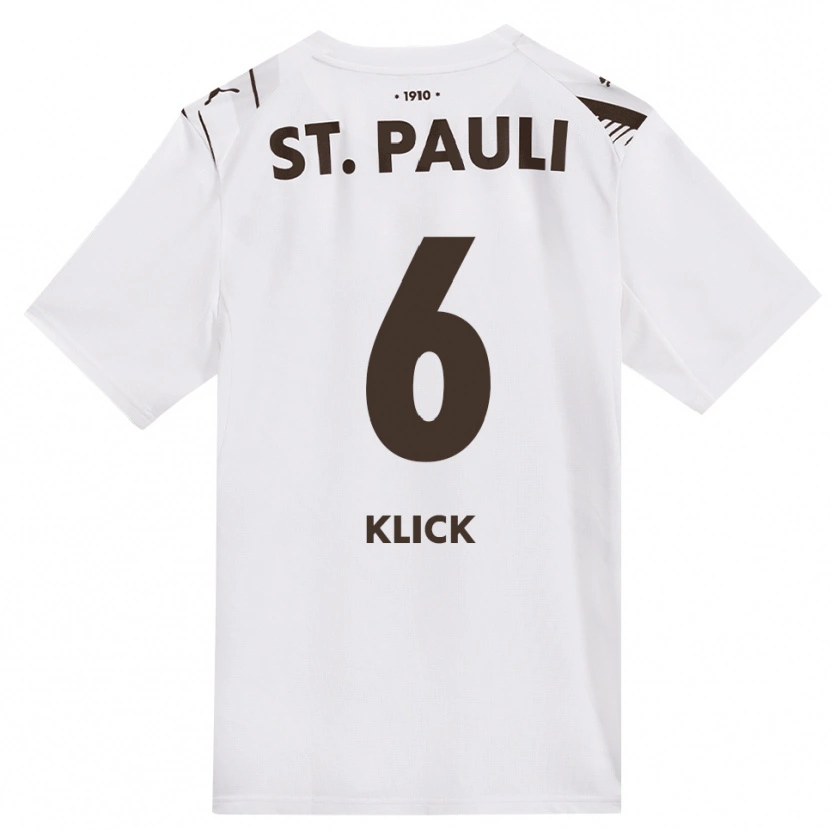 Danxen Enfant Maillot Arvid Klick #6 Café Blanc Rouge Tenues Extérieur 2026/27 T-Shirt