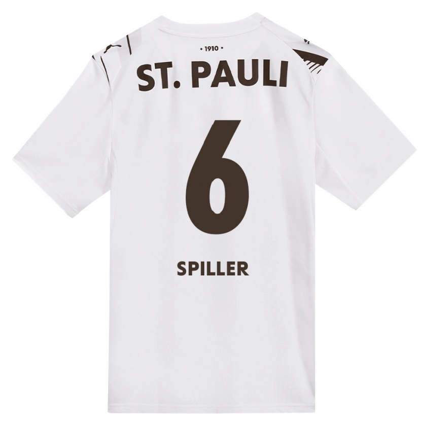 Danxen Enfant Maillot Nele Spiller #6 Café Blanc Rouge Tenues Extérieur 2026/27 T-Shirt
