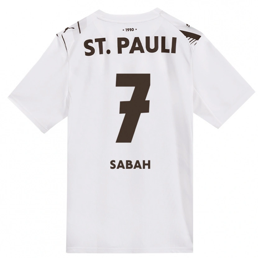 Danxen Enfant Maillot Haron Sabah #7 Café Blanc Rouge Tenues Extérieur 2026/27 T-Shirt