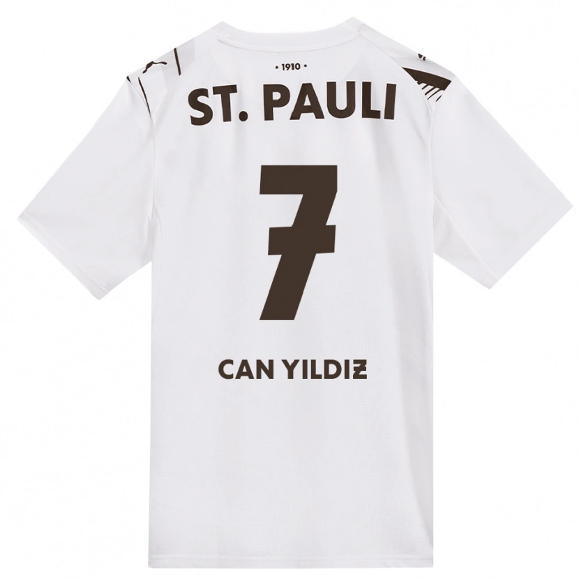 Danxen Enfant Maillot Emre Can Yildiz #7 Café Blanc Rouge Tenues Extérieur 2026/27 T-Shirt