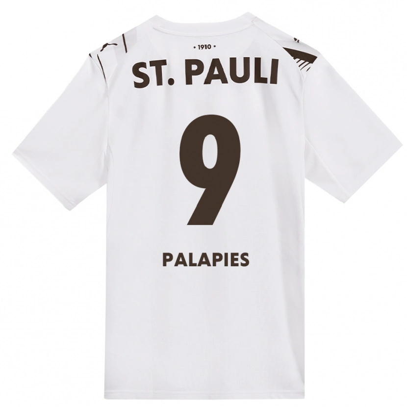 Danxen Enfant Maillot Noah Palapies #9 Café Blanc Rouge Tenues Extérieur 2026/27 T-Shirt