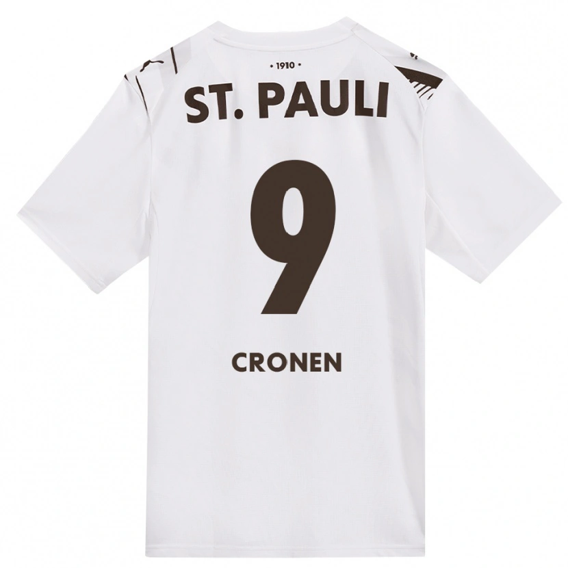 Danxen Enfant Maillot Florian Cronen #9 Café Blanc Rouge Tenues Extérieur 2026/27 T-Shirt