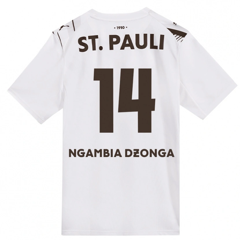 Danxen Enfant Maillot Sisco Ngambia #14 Café Blanc Rouge Tenues Extérieur 2026/27 T-Shirt