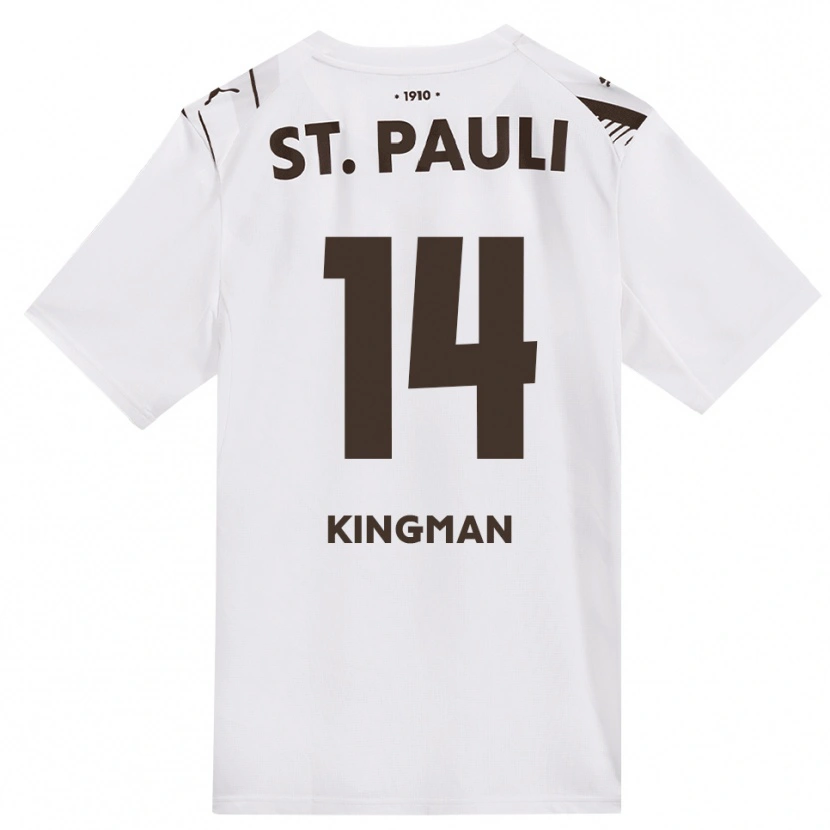 Danxen Enfant Maillot Annie Kingman #14 Café Blanc Rouge Tenues Extérieur 2026/27 T-Shirt