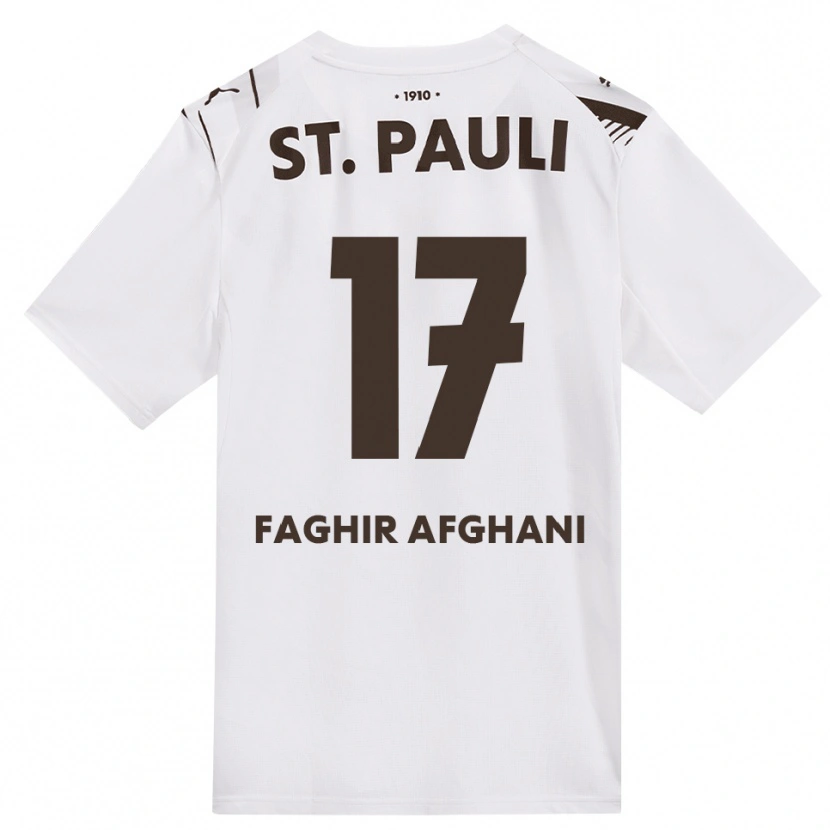 Danxen Enfant Maillot Younan Faghir Afghani #17 Café Blanc Rouge Tenues Extérieur 2026/27 T-Shirt