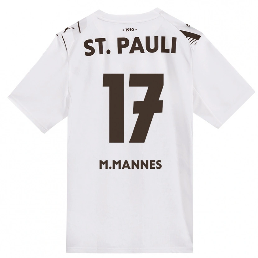 Danxen Enfant Maillot Verena Maria Mannes #17 Café Blanc Rouge Tenues Extérieur 2026/27 T-Shirt