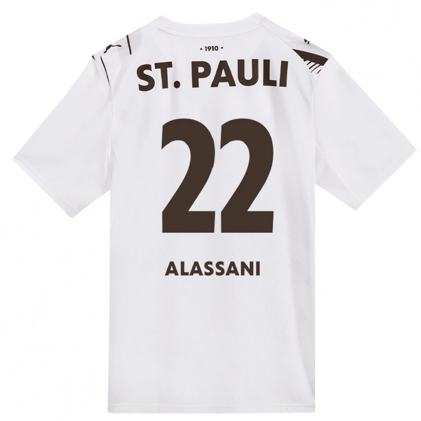Danxen Enfant Maillot Abdul Alassani #22 Café Blanc Rouge Tenues Extérieur 2026/27 T-Shirt