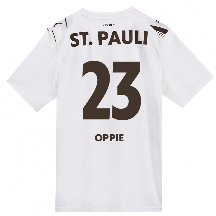 Danxen Enfant Maillot Louis Oppie #23 Café Blanc Rouge Tenues Extérieur 2026/27 T-Shirt
