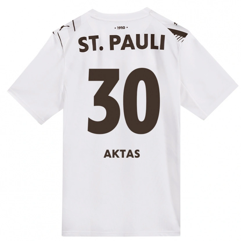 Danxen Enfant Maillot Neyo Aktas #30 Café Blanc Rouge Tenues Extérieur 2026/27 T-Shirt
