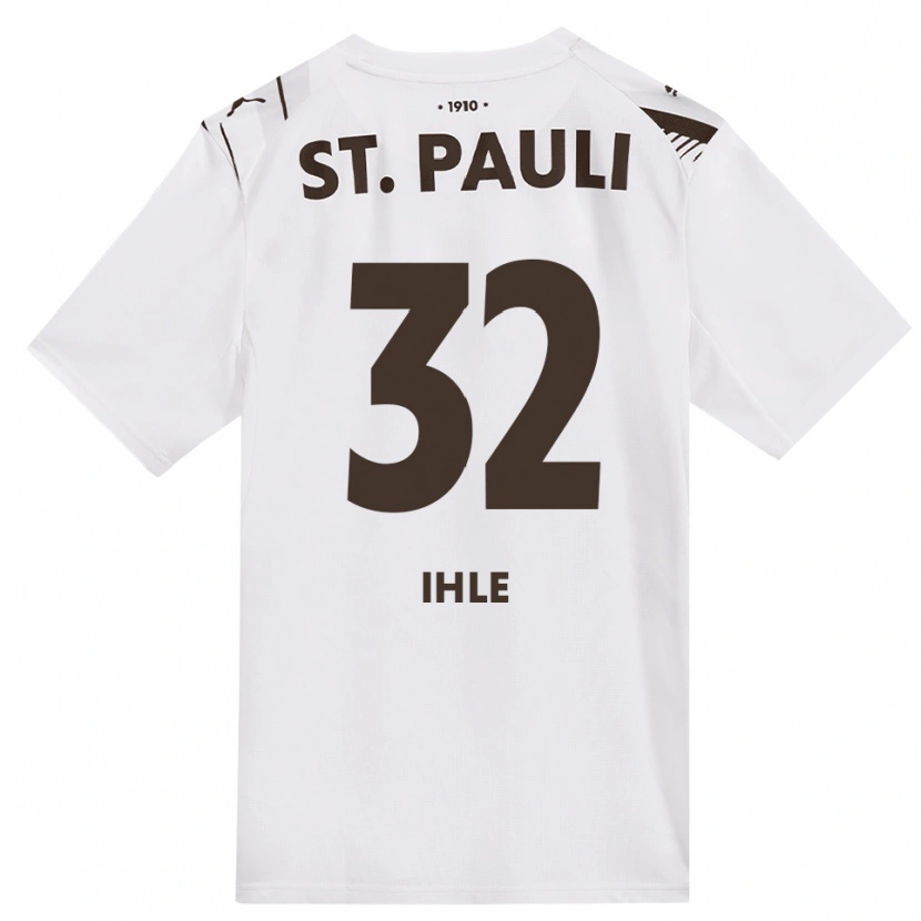 Danxen Enfant Maillot Friederike Ihle #32 Café Blanc Rouge Tenues Extérieur 2026/27 T-Shirt