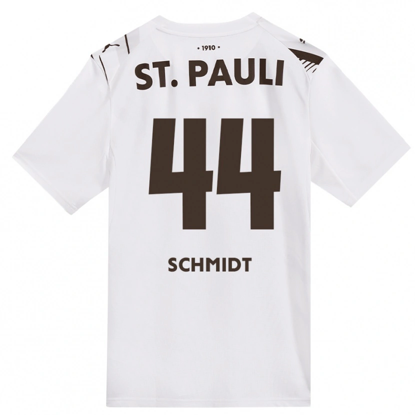 Danxen Enfant Maillot Nick Schmidt #44 Café Blanc Rouge Tenues Extérieur 2026/27 T-Shirt