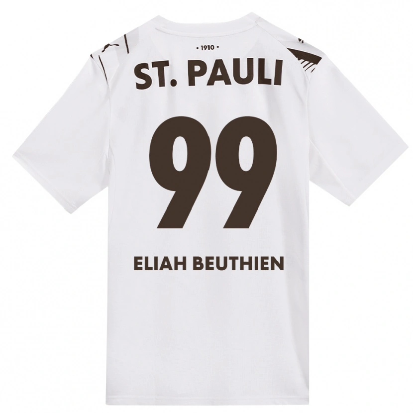 Danxen Enfant Maillot Jaron Eliah Beuthien #99 Café Blanc Rouge Tenues Extérieur 2026/27 T-Shirt