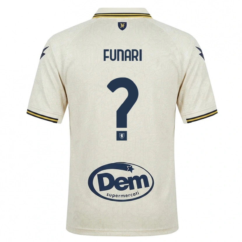 Danxen Enfant Maillot Luigi Funari #0 Vieux Dentelle Jaune Noir Tenues Extérieur 2026/27 T-Shirt