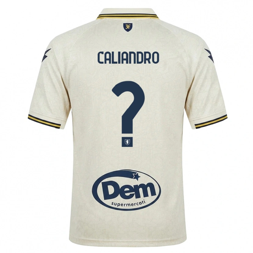 Danxen Enfant Maillot Stanislao Caliandro #0 Vieux Dentelle Jaune Noir Tenues Extérieur 2026/27 T-Shirt