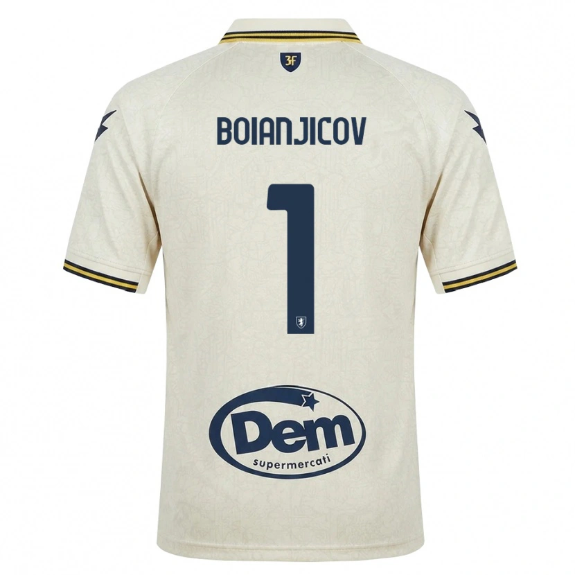 Danxen Enfant Maillot Nicolas Boianjicov #1 Vieux Dentelle Jaune Noir Tenues Extérieur 2026/27 T-Shirt
