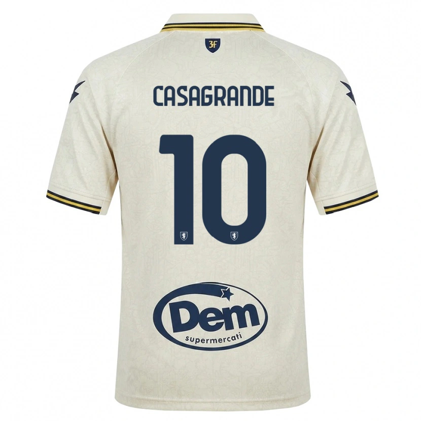 Danxen Enfant Maillot Gianfilippo Casagrande #10 Vieux Dentelle Jaune Noir Tenues Extérieur 2026/27 T-Shirt