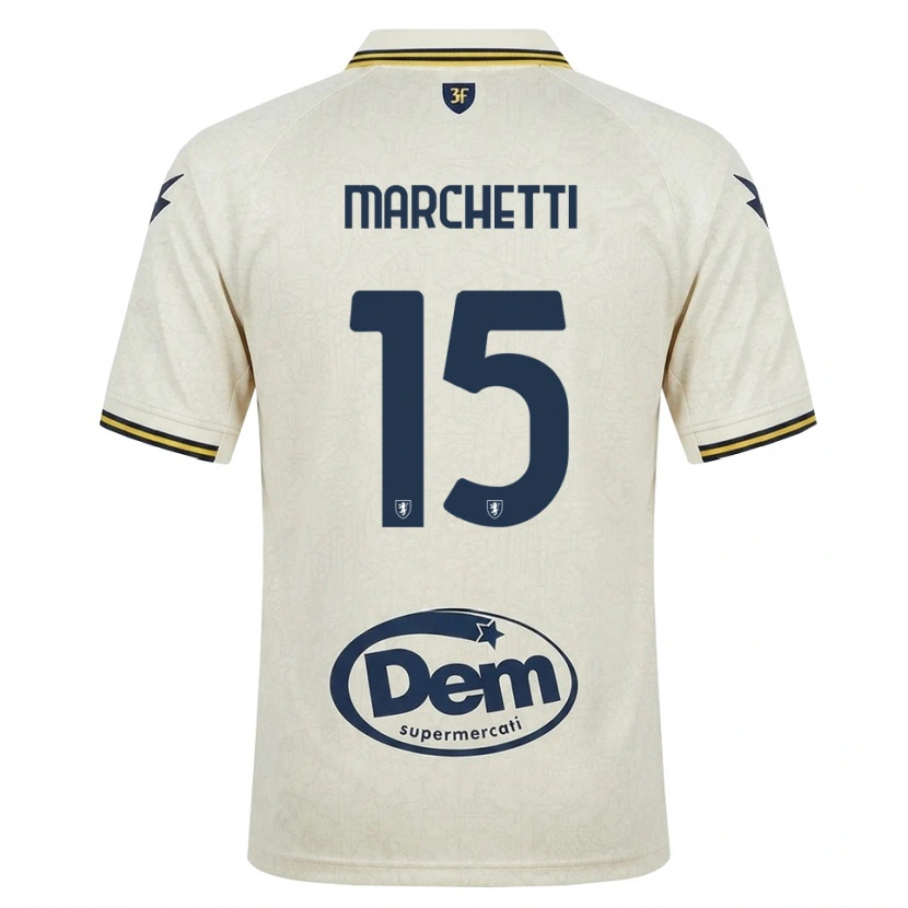 Danxen Enfant Maillot Matteo Marchetti #15 Vieux Dentelle Jaune Noir Tenues Extérieur 2026/27 T-Shirt