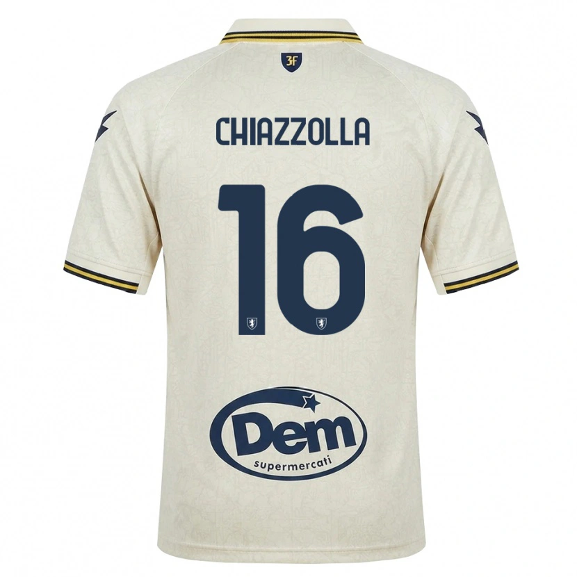 Danxen Enfant Maillot Marco Chiazzolla #16 Vieux Dentelle Jaune Noir Tenues Extérieur 2026/27 T-Shirt