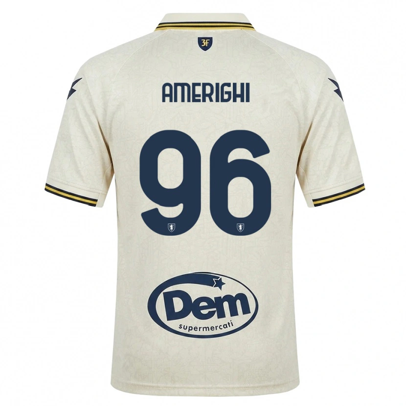 Danxen Enfant Maillot Igor Amerighi #96 Vieux Dentelle Jaune Noir Tenues Extérieur 2026/27 T-Shirt