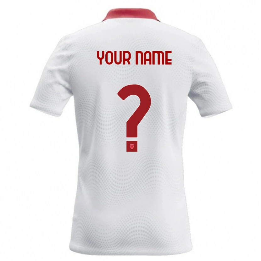 Danxen Enfant Maillot Votre Nom #0 Blanc Rouge Tenues Extérieur 2026/27 T-Shirt