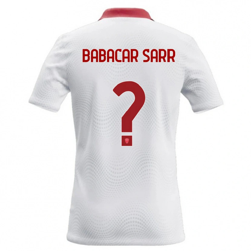 Danxen Enfant Maillot Pietro Babacar Sarr #0 Blanc Rouge Tenues Extérieur 2026/27 T-Shirt