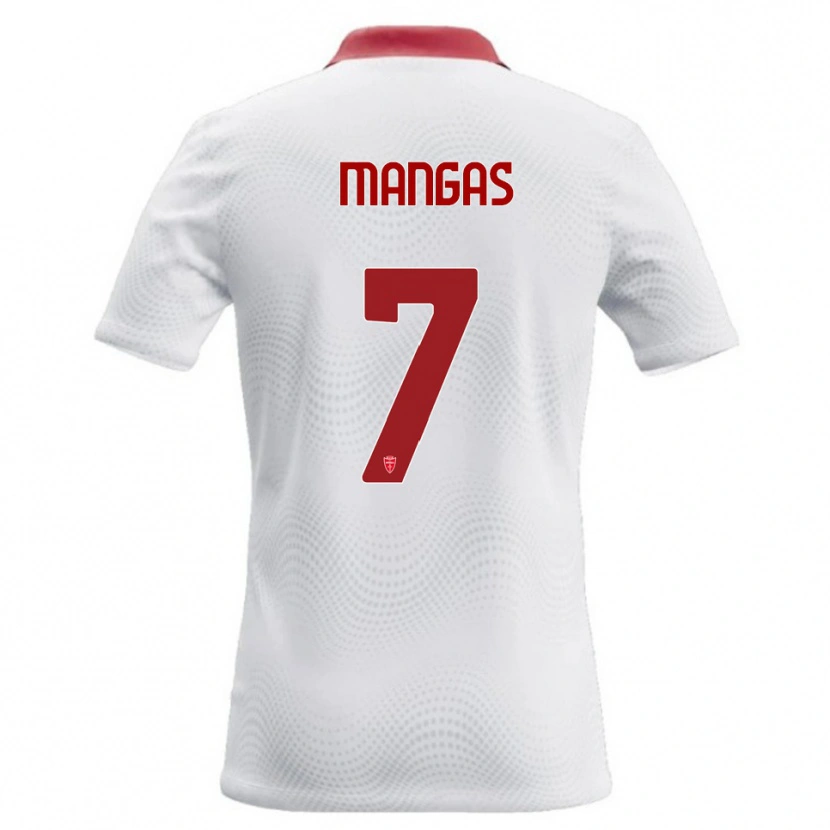 Danxen Enfant Maillot Ricardo Mangas #7 Blanc Rouge Tenues Extérieur 2026/27 T-Shirt