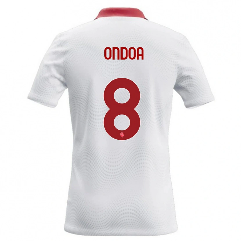 Danxen Enfant Maillot Foe Ondoa #8 Blanc Rouge Tenues Extérieur 2026/27 T-Shirt