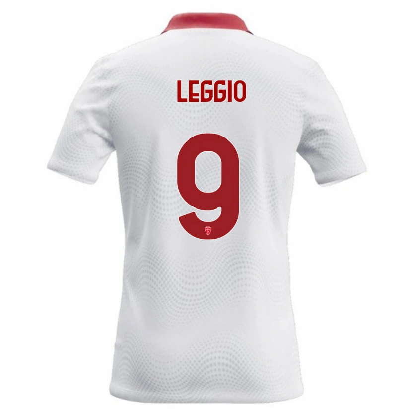 Danxen Enfant Maillot Thomas Leggio #9 Blanc Rouge Tenues Extérieur 2026/27 T-Shirt