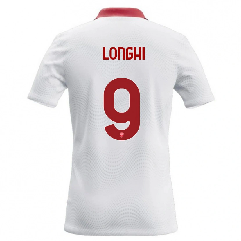 Danxen Enfant Maillot Jordan Longhi #9 Blanc Rouge Tenues Extérieur 2026/27 T-Shirt