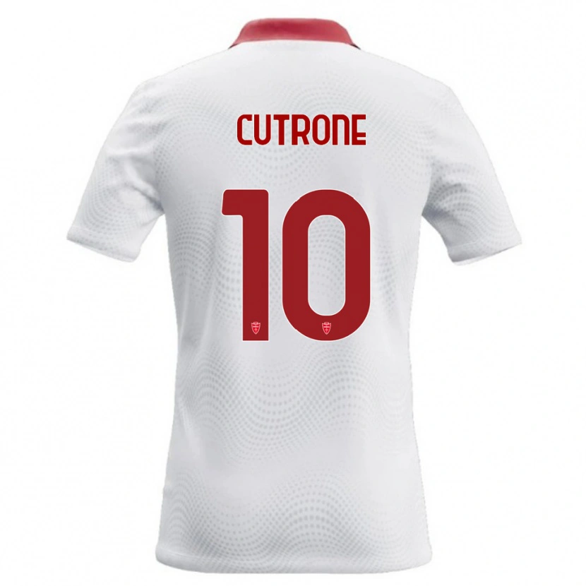 Danxen Enfant Maillot Patrick Cutrone #10 Blanc Rouge Tenues Extérieur 2026/27 T-Shirt