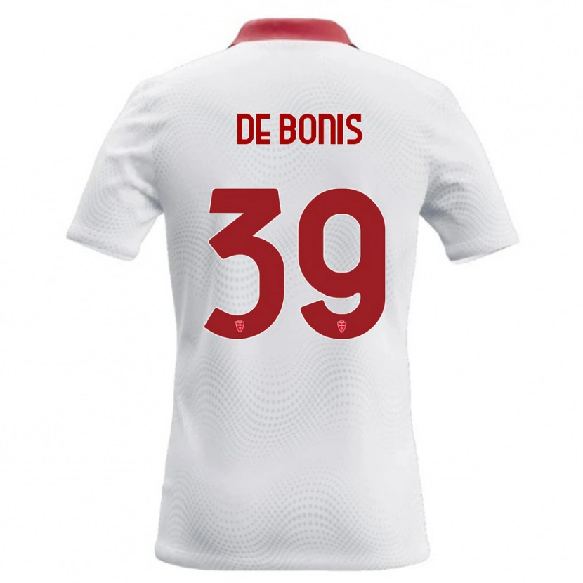 Danxen Enfant Maillot Andrea De Bonis #39 Blanc Rouge Tenues Extérieur 2026/27 T-Shirt