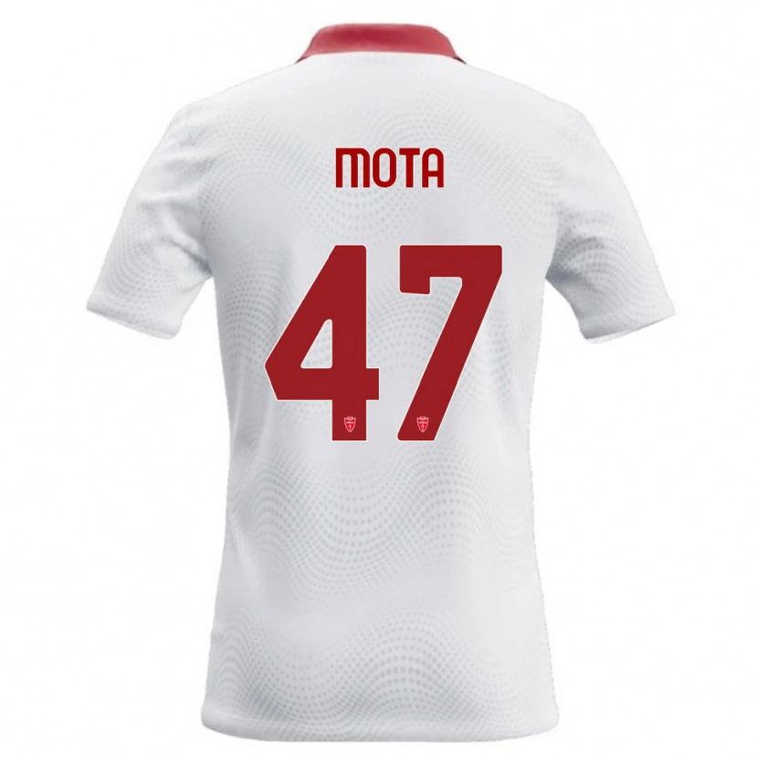 Danxen Enfant Maillot Dany Mota #47 Blanc Rouge Tenues Extérieur 2026/27 T-Shirt