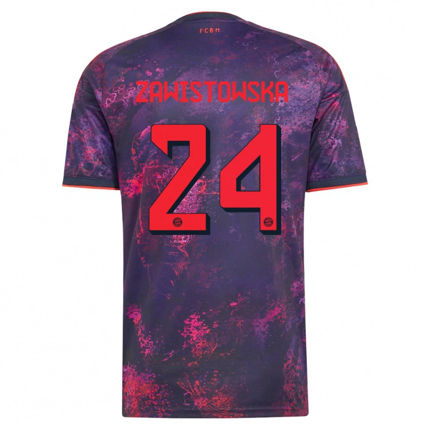 Danxen Enfant Maillot Weronika Zawistowska #24 Rouge Violet Troisieme 2026/27 T-Shirt