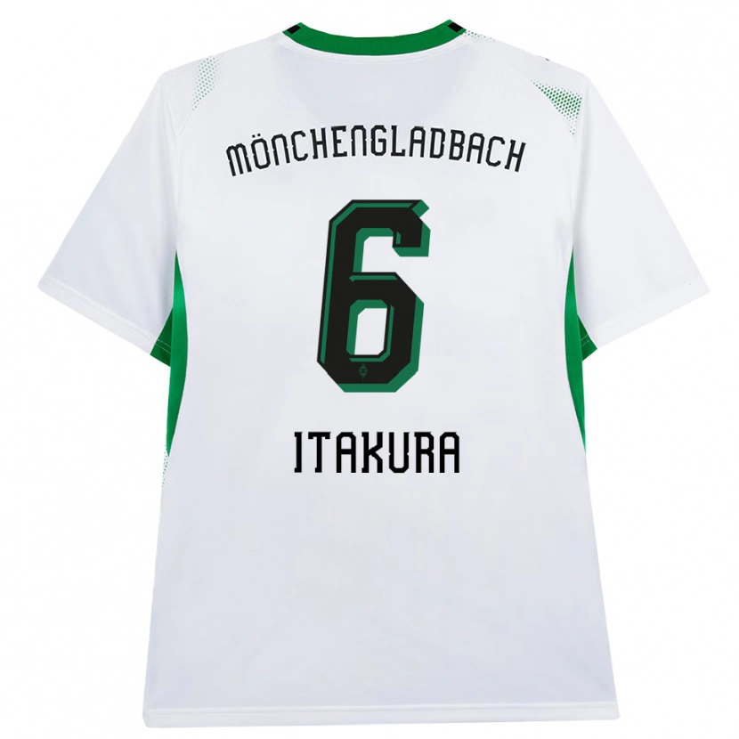 Danxen Homme Maillot Ko Itakura #6 Blanc Noir Vert Tenues Domicile 2026/27 T-Shirt