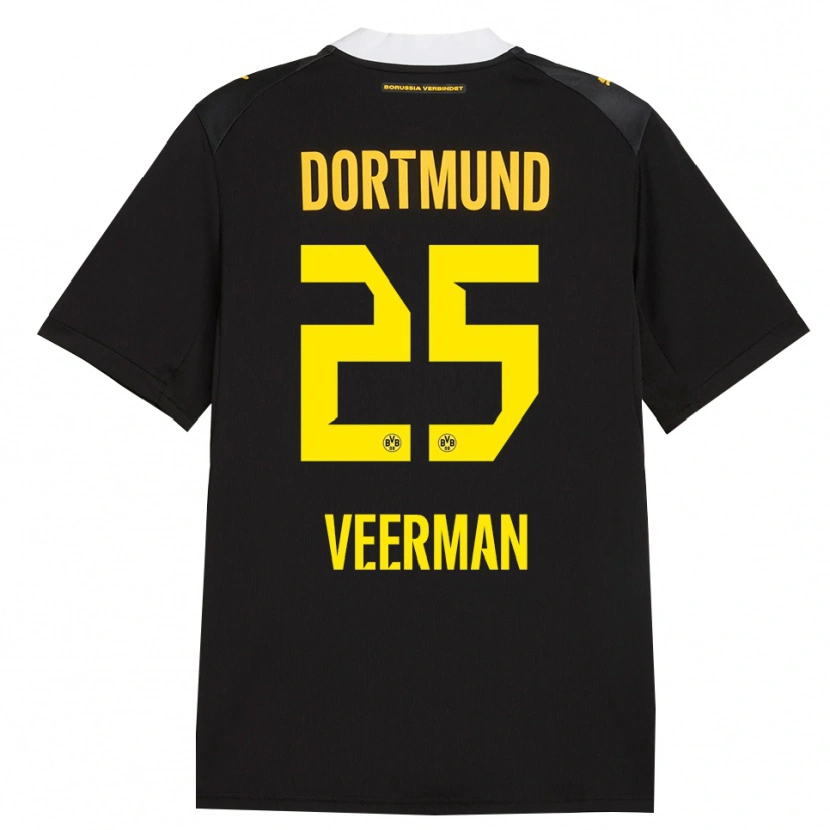 Danxen Homme Maillot Joey Veerman #25 Noir Rouge Jaune Tenues Extérieur 2026/27 T-Shirt