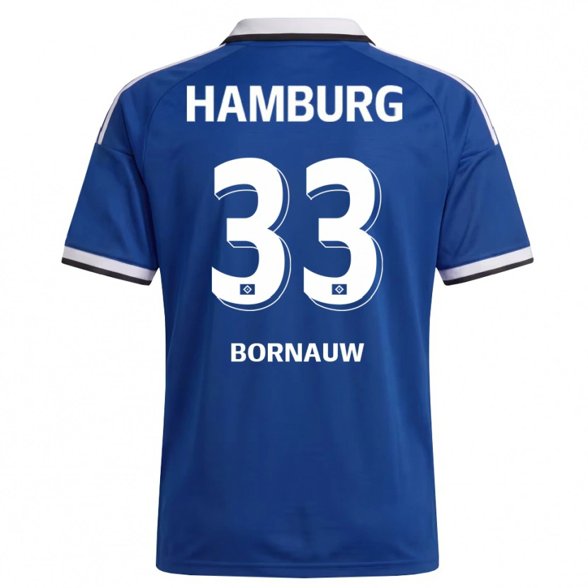 Danxen Homme Maillot Sebastiaan Bornauw #33 Blanc Bleu Tenues Extérieur 2026/27 T-Shirt